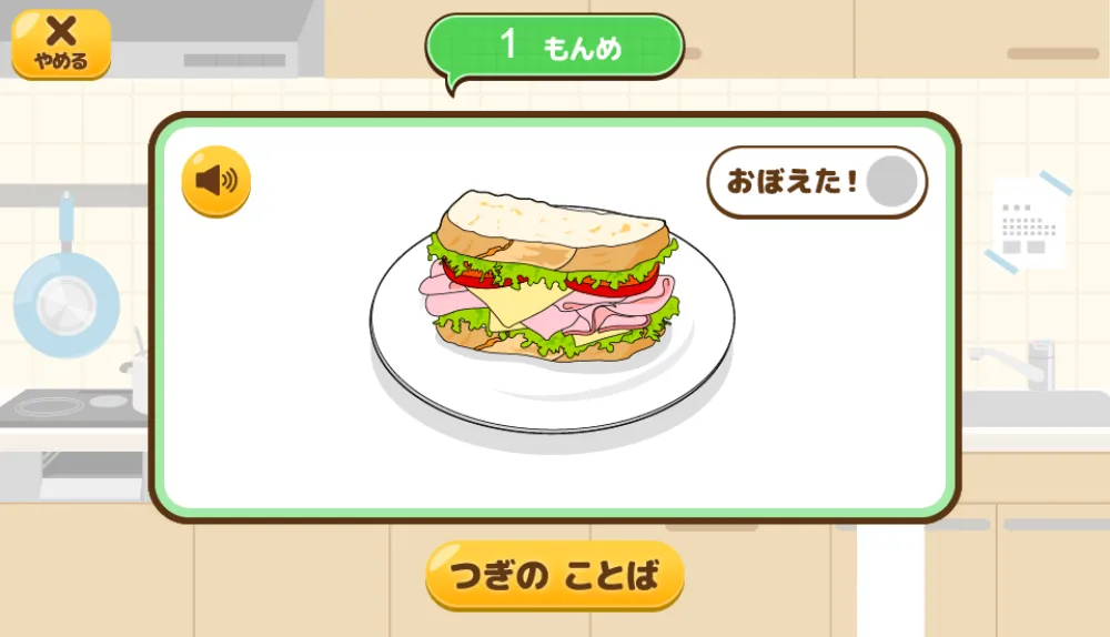 フラッシュカード：料理